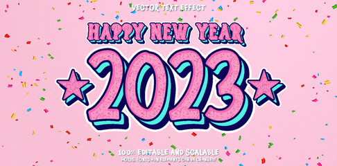happy new year 2023 background. Happy New Year! We wish you Happy New Year 2020 handwritten lettering tipography sparkle firework gold white blue background