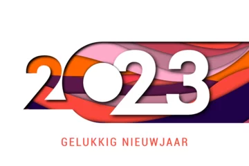 Fototapeten 2023 - gelukkig nieuwjaar 2023 © guillaume_photo