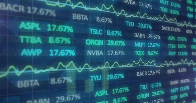 This animation depicts the processing of stock exchange financial data
