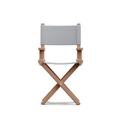 3d realistic director chair isolated on light background. Vector illustration