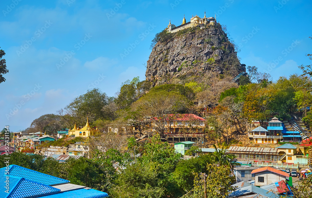 Poster Explore shrines of Popa, Myanmar