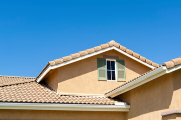 Attic window of a Single family residence, Menifee, California, USA
