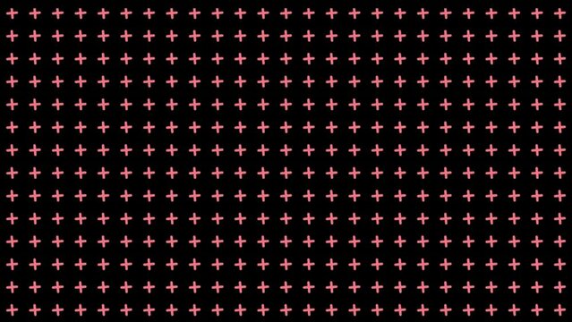 Animation of shapes moving over black background