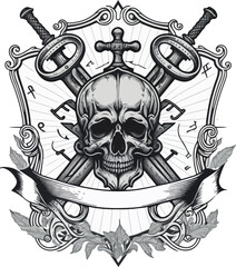Pirate skull badge