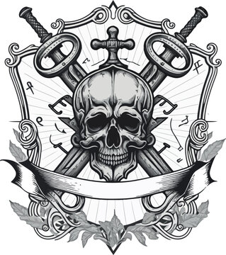 Pirate skull badge