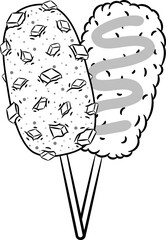 tokkebi gamja hotdog korean style drawing sticker sketch for coloring