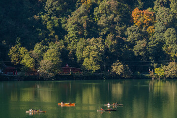Nainital lake in the autumn months