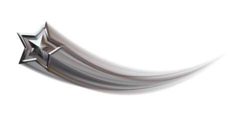 silver christmas shooting star