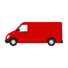 Van icon. Color silhouette. Side view. Vector simple flat graphic illustration. Isolated object on a white background. Isolate.