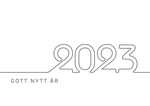 Swedish lettering Gott Nytt År. Happy New Year 2023. Vector illustration