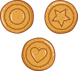 set of Korean Dalgona candy shapes