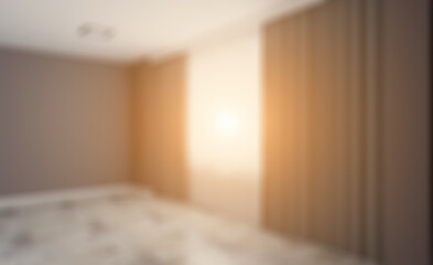 Modern office building interior. 3D rendering.. Abstract blur phototography.
