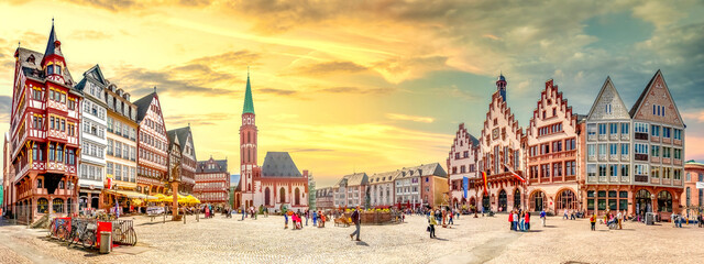 Obraz premium Römerberg, Frankfurt am Main, Hessen, Deutschland 