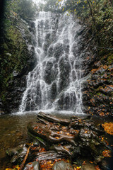 Beautiful waterfall Mirveti in Georgia