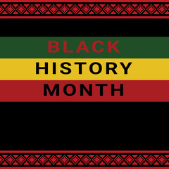 Naklejka premium Black history month social media post vector design