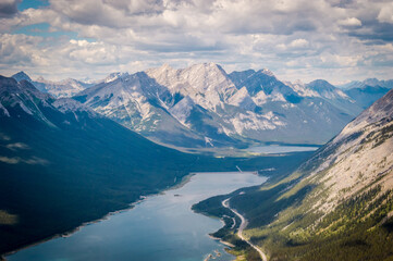 Fototapeta na wymiar Canmore Alberta Canada Mountain View River