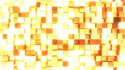 Würfel, Balken, Box, Quadratisch, Geometrie, Anordung, 3D, dynamisch, Quader, metall, mosaik, Architektur, gold, glänzend, metall, wertvoll