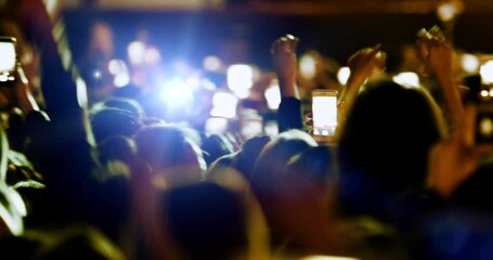 4K concert applauding, applause audience celebration, clapping concert