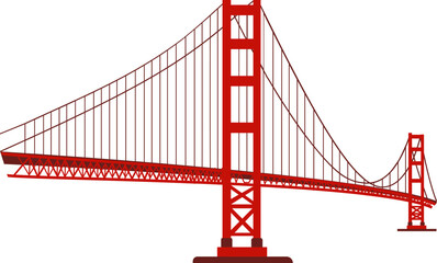 golden bridge california - obrazy, fototapety, plakaty