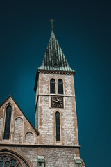 Fototapeta na wymiar church and the clock