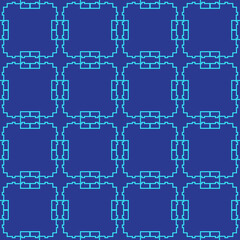 Monochrome seamless pattern with geometric ornament.