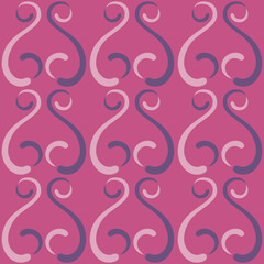 Seamless tile pattern in traditional style. Simple abstract spiral shapes. Flat vector graphics.