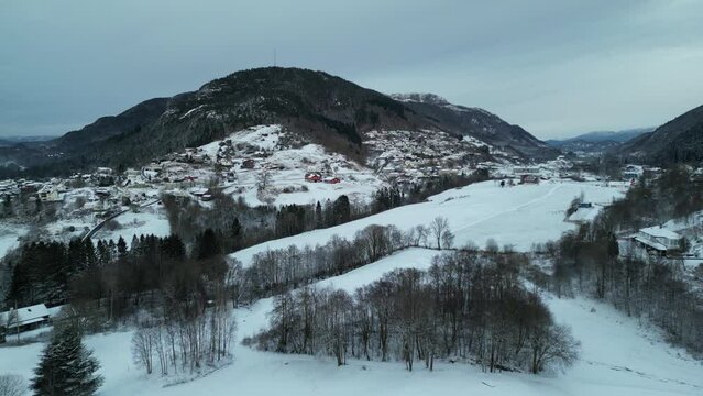 Norwegian farmland in winter