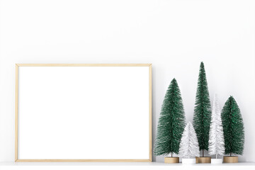 christmas tree frame frame mockup