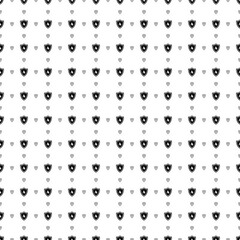 Fototapeta na wymiar Square seamless background pattern from geometric shapes are different sizes and opacity. The pattern is evenly filled with black fire protection symbols. Vector illustration on white background