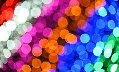 Fondo abstracto con multitud de formas esfericas y tonos variados de color