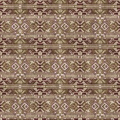 Sepia brown geometric canvas effect seamless texture. Material geo organic pattern. Worn vintage decorative design. 