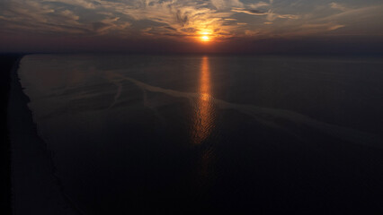 sunset over the lake