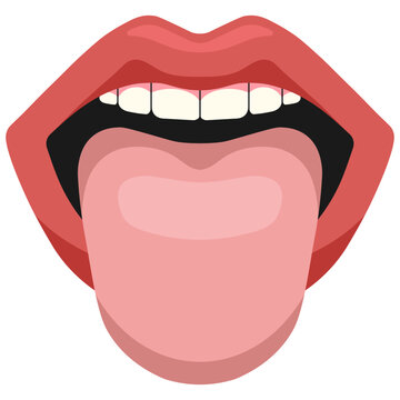 woman's sexy lips with teeth and tongue