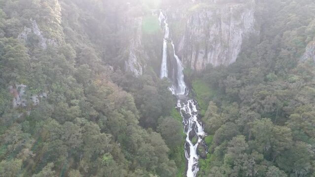 waterfall in the mountains