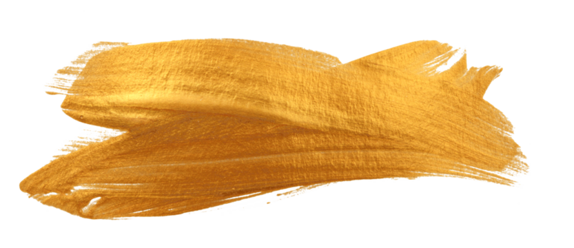 Grunge Gold and bronze glitter color smear painting on Png transparent . Abstract glow shine background.