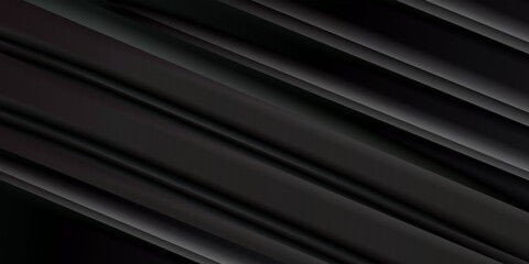 Black lighting background with diagonal stripes. Vector abstract background. Black grey stripe lines cloth stripe texture