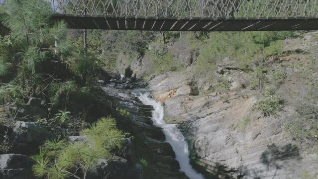 waterfall in the mountains