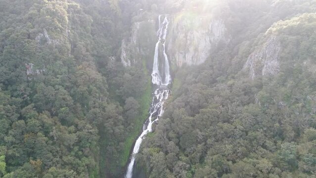 waterfall in the mountains