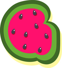 Obraz premium Watermelon fruit style alphabet text, letter G