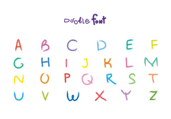 vector rainbow simple Alphabet Vector Set