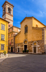Fototapeta na wymiar Lucca, Italy. Chiesa di San Salvatore in Mustolio, XII - XIX centuries