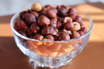 bowl of hazelnuts
