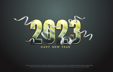 2023 new year banner poster background with style model number,