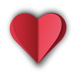 paper cut heart vector