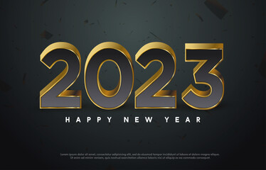 2023 new year banner poster background with style model number,