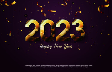 2023 new year banner poster background with style model number,