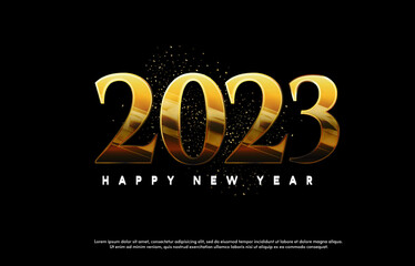 2023 new year banner poster background with style model number,