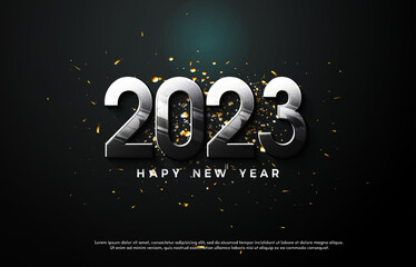 2023 new year banner poster background with style model number,
