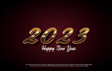 2023 new year banner poster background with style model number,