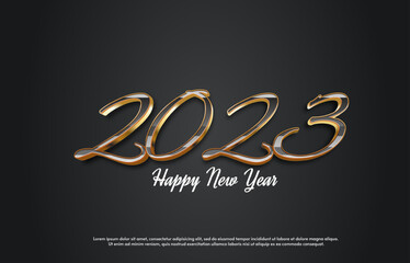 2023 new year banner poster background with style model number,